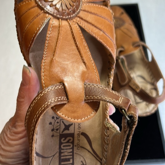 Pikolinos Puerto Vallarta natural good beautiful leather sandals sz 9.5 40 - Picture 11 of 12